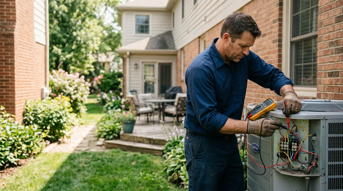 HVAC technician working near Clifton, IL